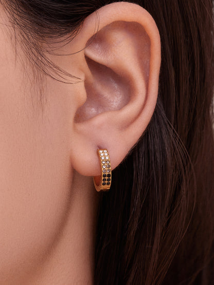 Colorful Zircon U-Shaped Hoop Earrings Set – Stainless Steel Hypoallergenic Minimalist Jewelry for Women | Trendy Fashion Earrings by WANTI Jewelry