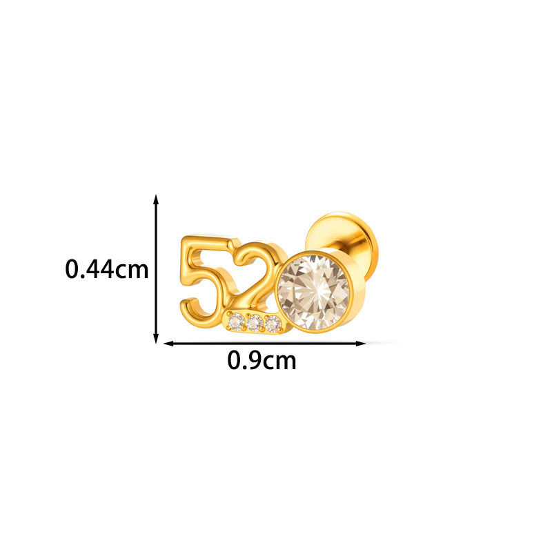 G23 F136 Titanium Geometric Flat Back Labret Stud – Internal Thread Cartilage & Lip Piercing