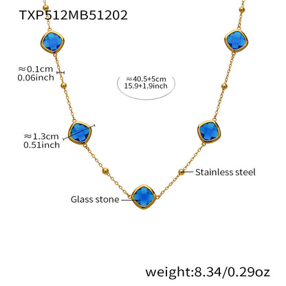 Modern Geometric Glass Jewelry | Stainless Steel Necklaces, Bracelets & Earrings