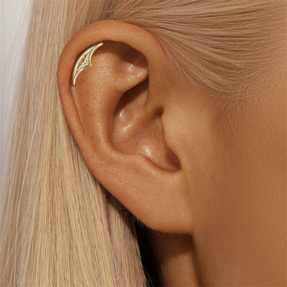 ASTM F136 Geometric Star Rhinestones Flat Back Cartilage Piercing Earrings