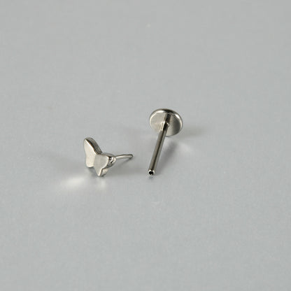 Little Butterfly Push-in Pin Flatback Labret Ear Stud Piercing