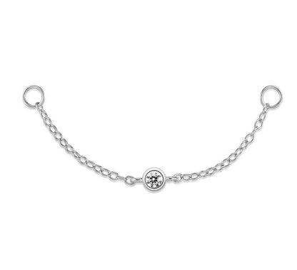 ASTM F136 Marquise Zircon Pendant Long Chain Cartilage Piercing Earrings Accessories