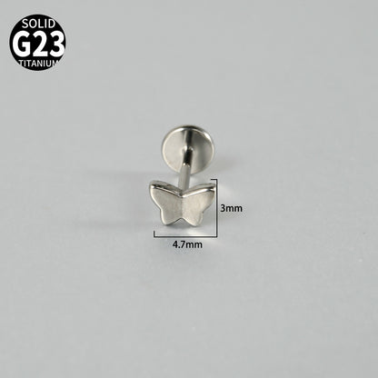 Little Butterfly Push-in Pin Flatback Labret Ear Stud Piercing