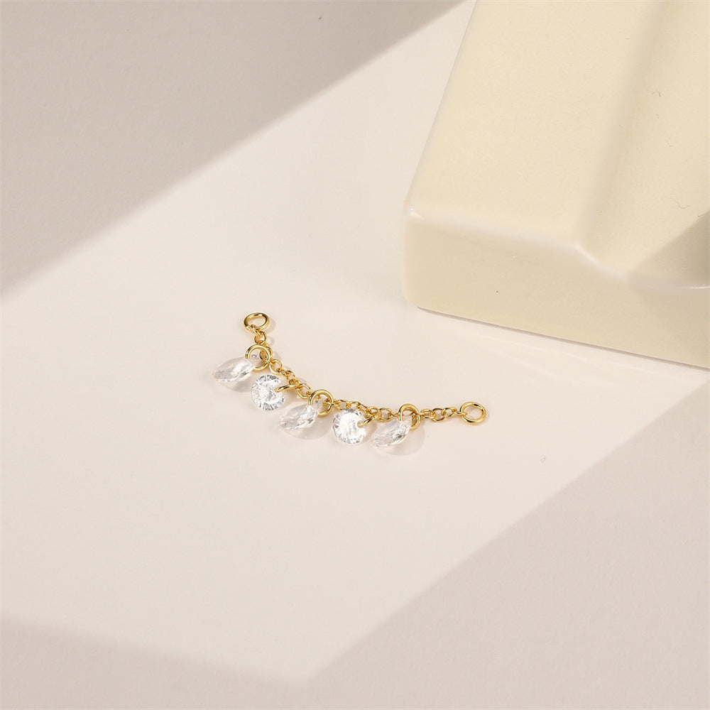 ASTM F136 multi-layers Waterdrop Tassel Pendant Cartilage Chain Piercing Earrings Accessories