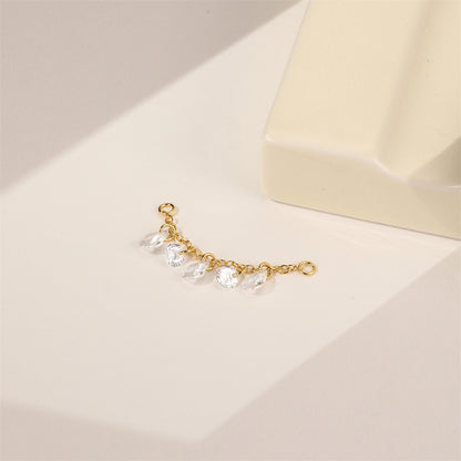 ASTM F136 multi-layers Waterdrop Tassel Pendant Cartilage Chain Piercing Earrings Accessories