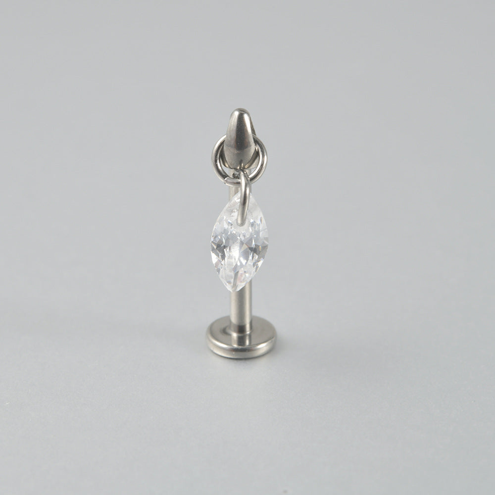 Star/Heart/Waterdrop Pendant Ear Rook Threadless Piercing