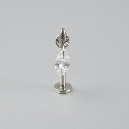 Star/Heart/Waterdrop Pendant Ear Rook Threadless Piercing