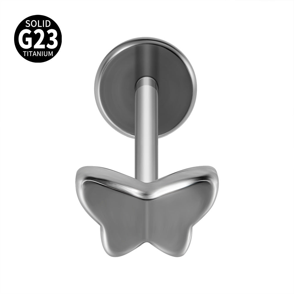 Little Butterfly Push-in Pin Flatback Labret Ear Stud Piercing
