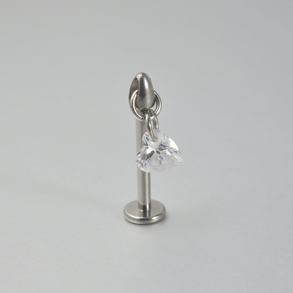 Star/Heart/Waterdrop Pendant Ear Rook Threadless Piercing