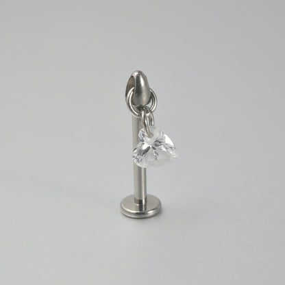 Star/Heart/Waterdrop Pendant Ear Rook Threadless Piercing
