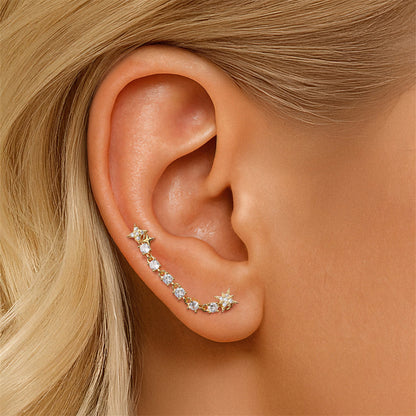 ASTM F136 multi-layers Waterdrop Tassel Pendant Cartilage Chain Piercing Earrings Accessories