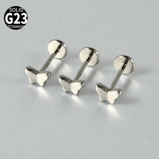 Little Butterfly Push-in Pin Flatback Labret Ear Stud Piercing