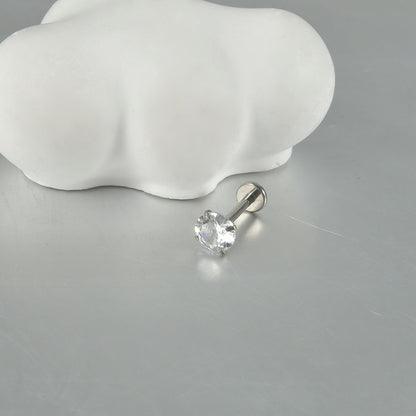 18G Star Heart Round crystal threadless Labret Ear Piercing