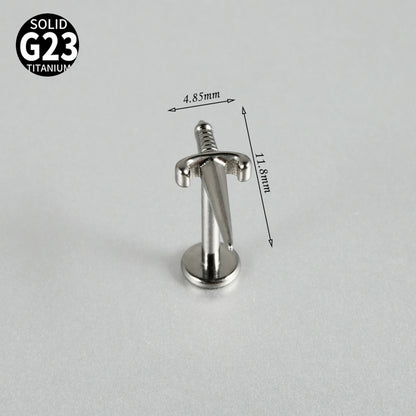 G23 Little Sword Labret Ear Piercing Threadless Flatback Jewelry