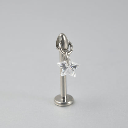 Star/Heart/Waterdrop Pendant Ear Rook Threadless Piercing
