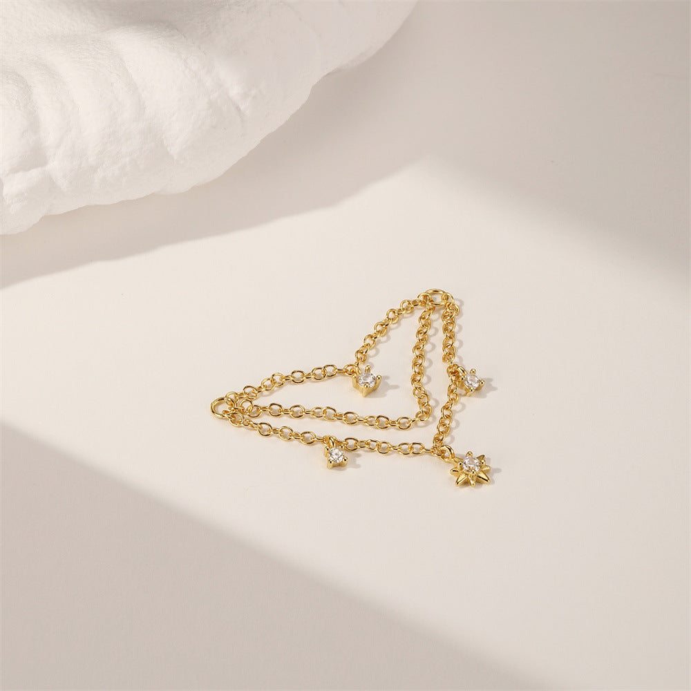ASTM F136 multi-layers Waterdrop Tassel Pendant Cartilage Chain Piercing Earrings Accessories