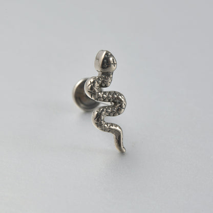Cute Snake Flatback Threadless Lip Ring Labret Ear Piercing