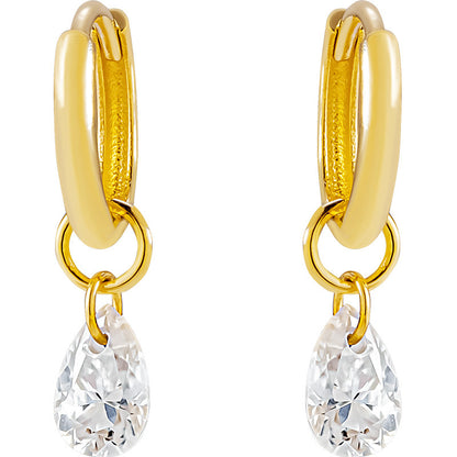 14K Solid Gold Moissanite stone for simple pendant Huggies Earrings
