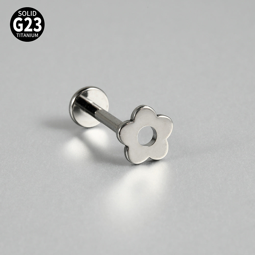 16/18/20G Little Simple Flower Push-in Pin Labret Ear piercings