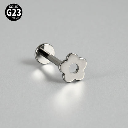 16/18/20G Little Simple Flower Push-in Pin Labret Ear piercings