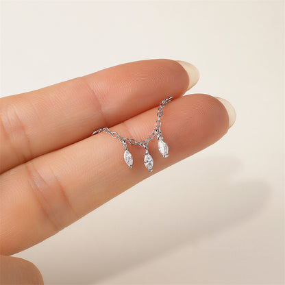 ASTM F136 Moissanite Tassel Pendant Cartilage Chain Piercing Earrings accessories