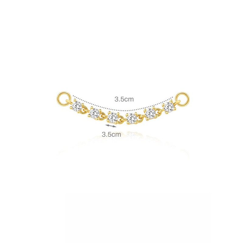 ASTM F136 multi-layers Waterdrop Tassel Pendant Cartilage Chain Piercing Earrings Accessories