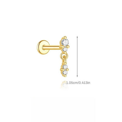ASTM F136 Flower/ Woodpecker/Fish/Butterfly Flatback Cartilage Piercing Earrings